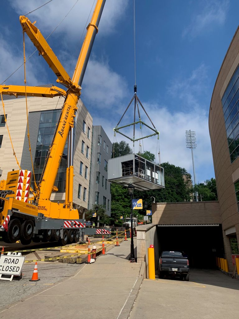 CMOD being used to install air handlers at Salk Hall